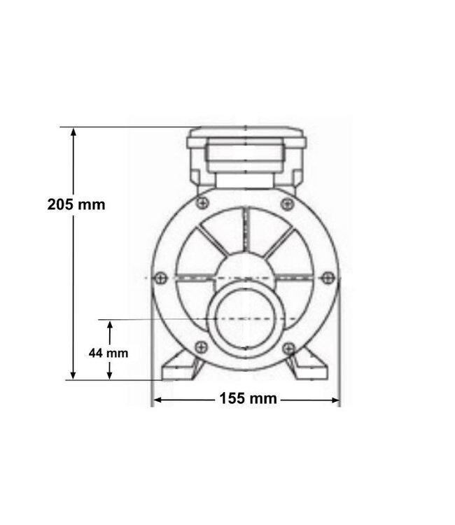 LX Whirlpool  LX Whirlpool JA120 pomp met één snelheid