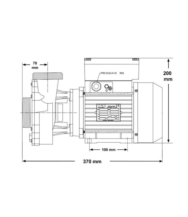 Waterway Europe  Waterway Hi-Flo pomp met één snelheid