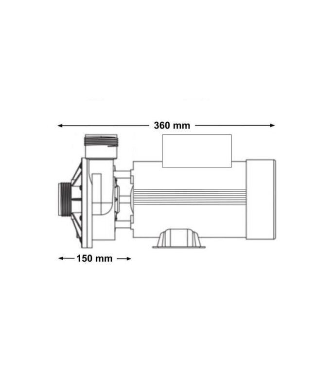 Waterway Europe  Waterway Spa Flo II pomp met één snelheid