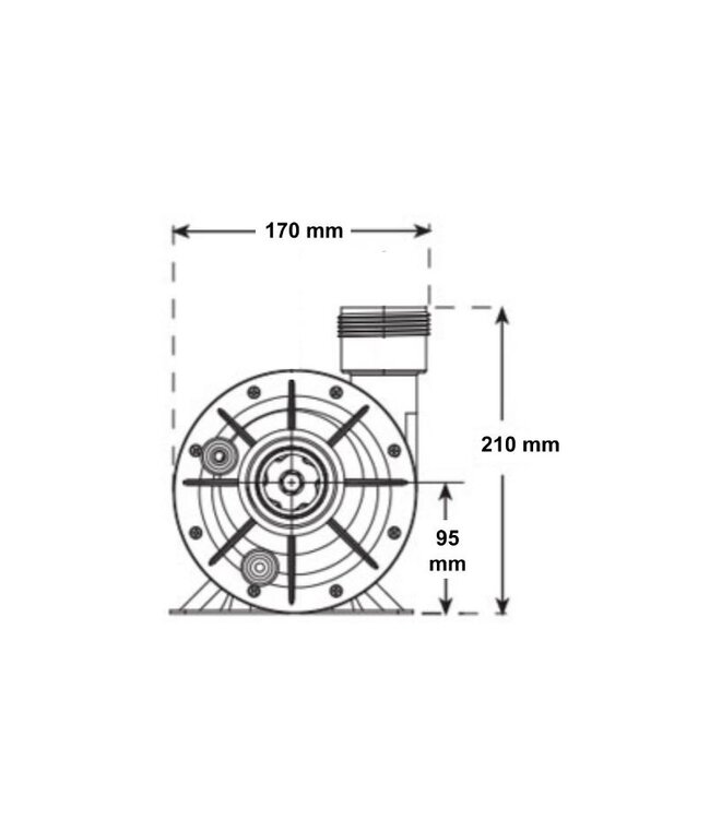 Waterway Europe  Waterway Spa Flo II pomp met één snelheid