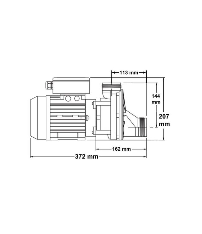 Balboa - Hydro Air Genesis  Balboa HydroAir HA460 pomp met één snelheid