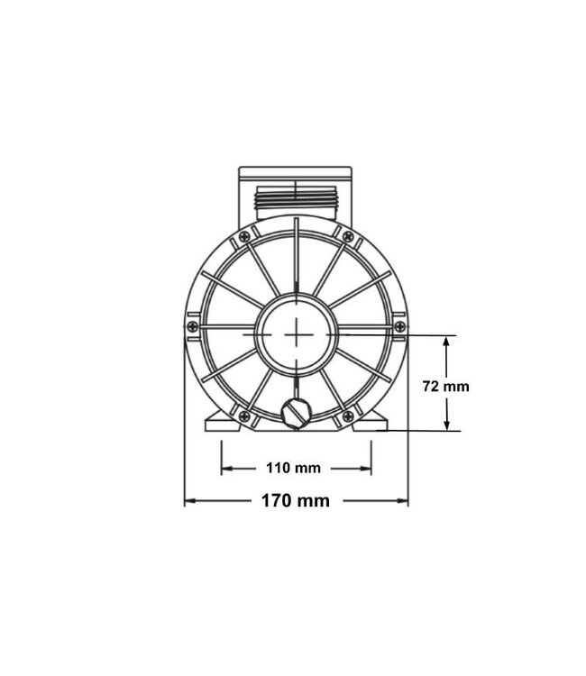 Balboa - Hydro Air Genesis  Balboa HydroAir HA460 pomp met één snelheid - centrale aanzuig