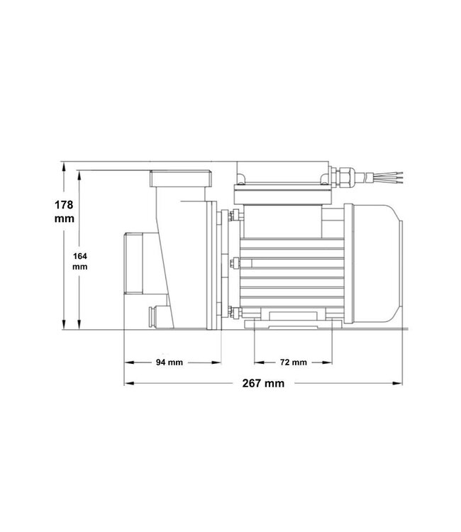 Koller 0,40 PK circulatiepomp - centrale aanzuig