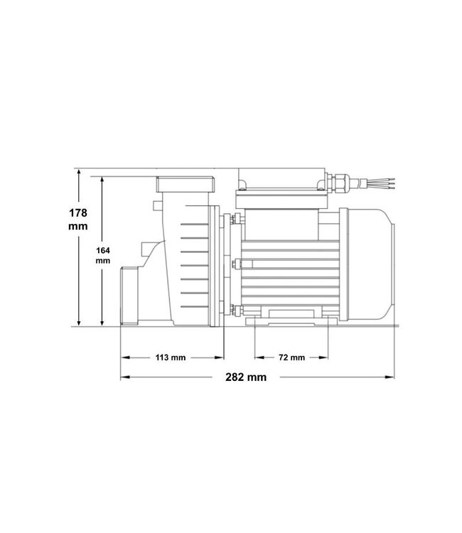 Koller 0,27 PK circulatiepomp -  lage aanzuig