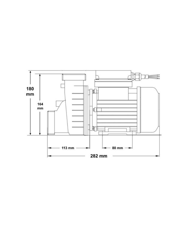 Koller 0,54 PK circulatiepomp -  lage aanzuig