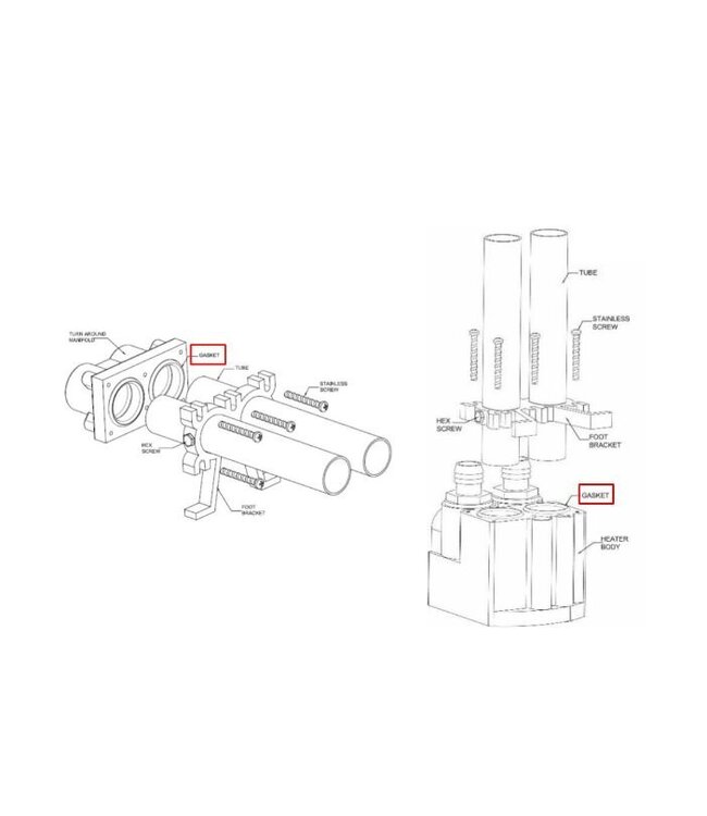 Set van 8 pakkingen voor Watkins No-Fault-verwarming