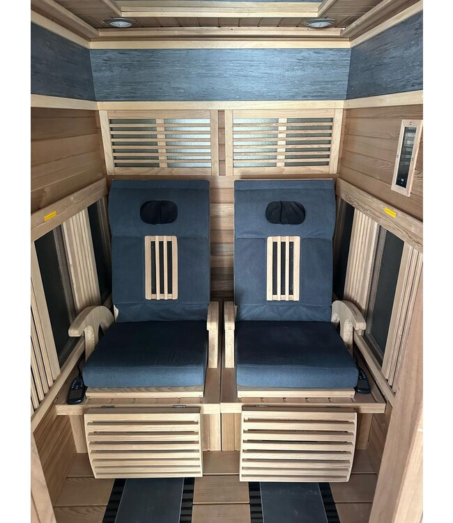 Luxe 2-persoons infrarood sauna met massagefunctie