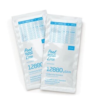 Hanna Instruments Pool Line Kalibratievloeistof 12880 µS/cm, 25 zakjes van 20 ml