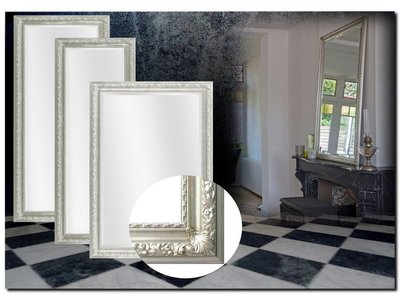 Barokspiegel® Made in Italy Spiegel Marciano Silber