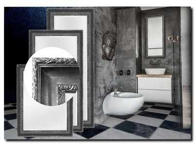 Barokspiegel® Made in Italy Mirror Leonardo Antiquesilver