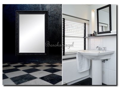 Barokspiegel® Made in Italy Mirror Douwe black laquered  Special offer!