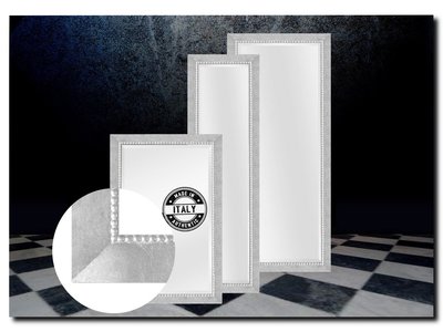 Barokspiegel® Made in Italy Spiegel Pico Helles Silber