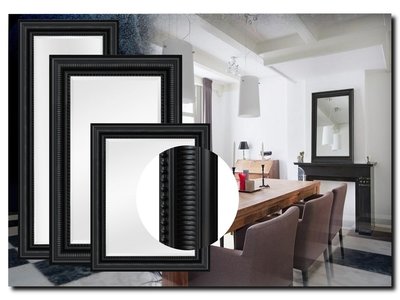 Barokspiegel® Made in Italy Mirror Cesarino Black Sale!