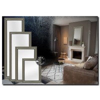 Spiegel Nino Taupe met zilveren kraal Aanbieding!