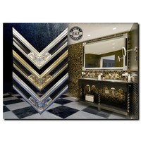 Spiegel Basilio Antiekgoud-Zwart