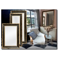 Spiegel Ponzio Antiekgoud-zwart Aanbieding!