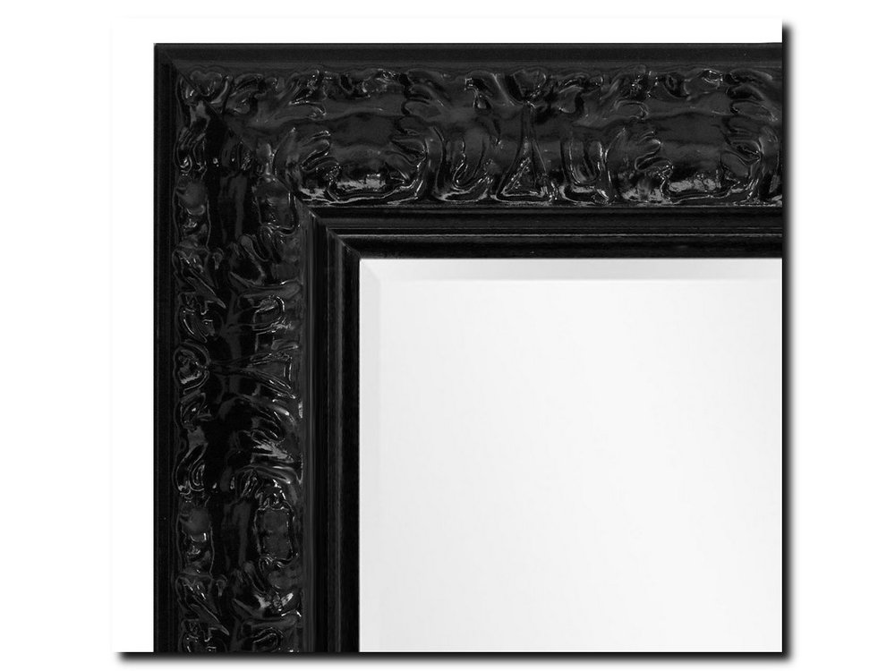 bedenken Wanorde Chaise longue Moderne spiegel in hoogglans zwart Santino - barokspiegel.nl