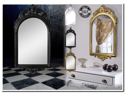 Barokspiegel® Made in Italy Mirror Ambra Black