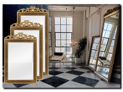 Barokspiegel® Made in Italy Spiegel Rufino Antiekgoud Aanbieding!