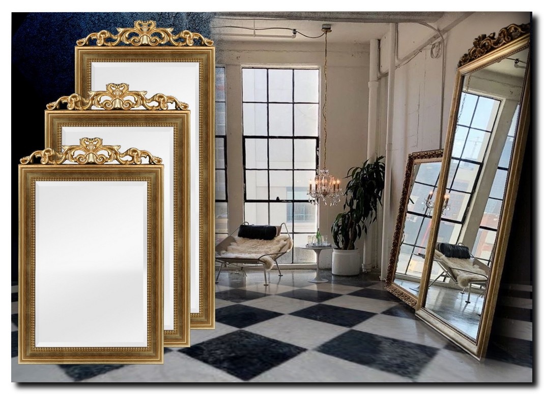 Barokspiegel® Made in Italy Spiegel Rufino Antiekgoud Aanbieding!