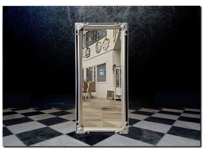 Barokspiegel® Made in Italy Spiegel Basilio Zilver-Zwart 1st edition