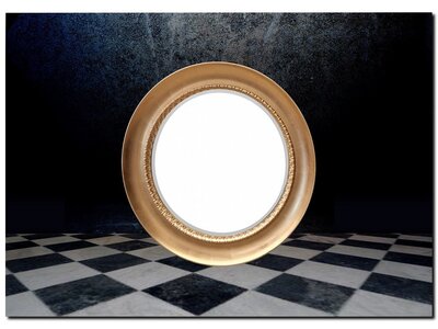 Barokspiegel® Made in Italy Ronde spiegel Perla Goud Aanbieding!