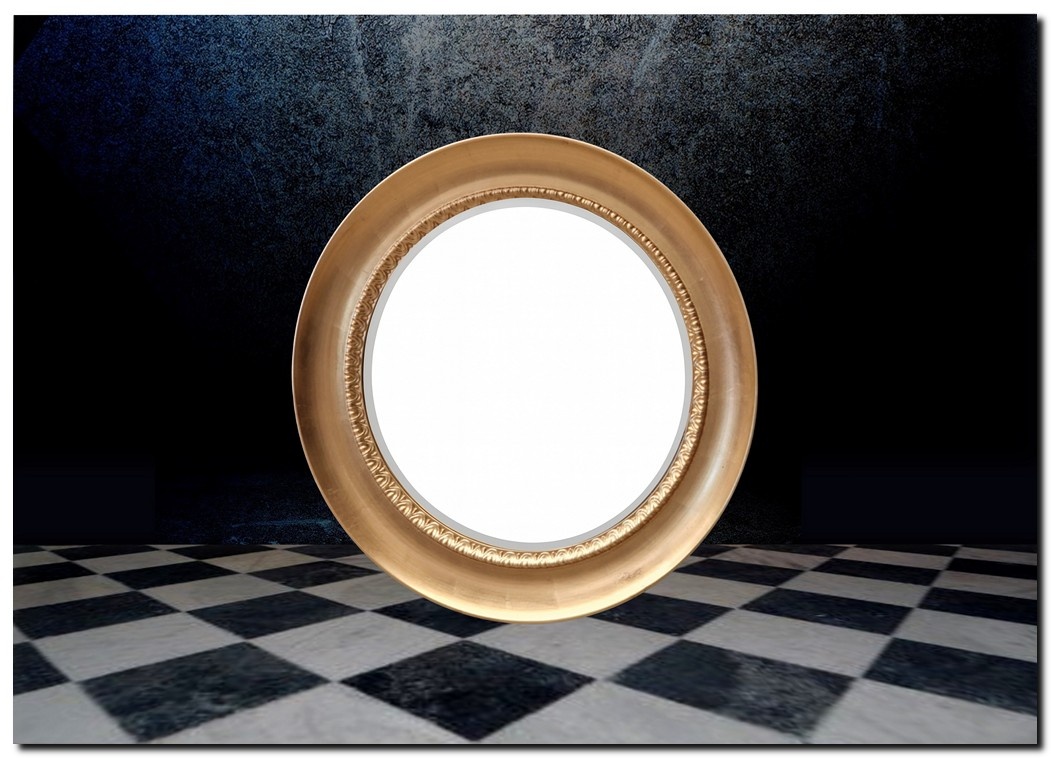 Barokspiegel® Made in Italy Ronde spiegel Perla Goud Aanbieding!