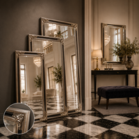 Mirror Osvaldo Antiquesilver-Black