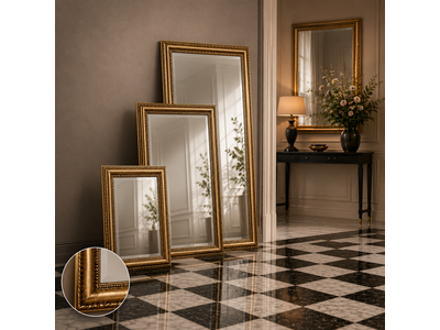 Barokspiegel® Made in Italy Spiegel Carlo Antikgold