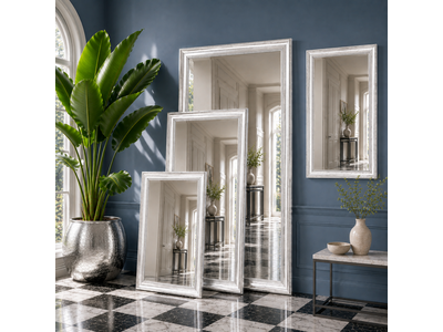 Barokspiegel® Made in Italy Mirror Pepino Bright Silver