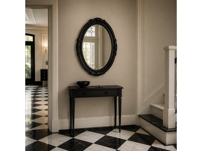 Barokspiegel® Made in Italy Spiegel Agnese Hoogglans zwart Aanbieding!