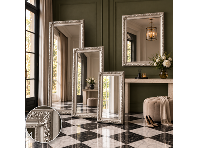 Barokspiegel® Made in Italy Spiegel Marciano Helder Zilver