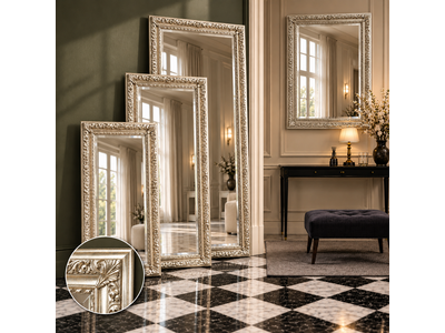 Barokspiegel® Made in Italy Spiegel Marciano Silber