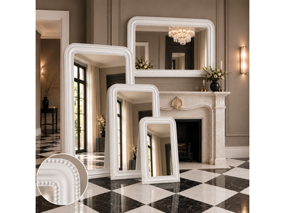 Barokspiegel® Made in Italy Spiegel Leontina Wit