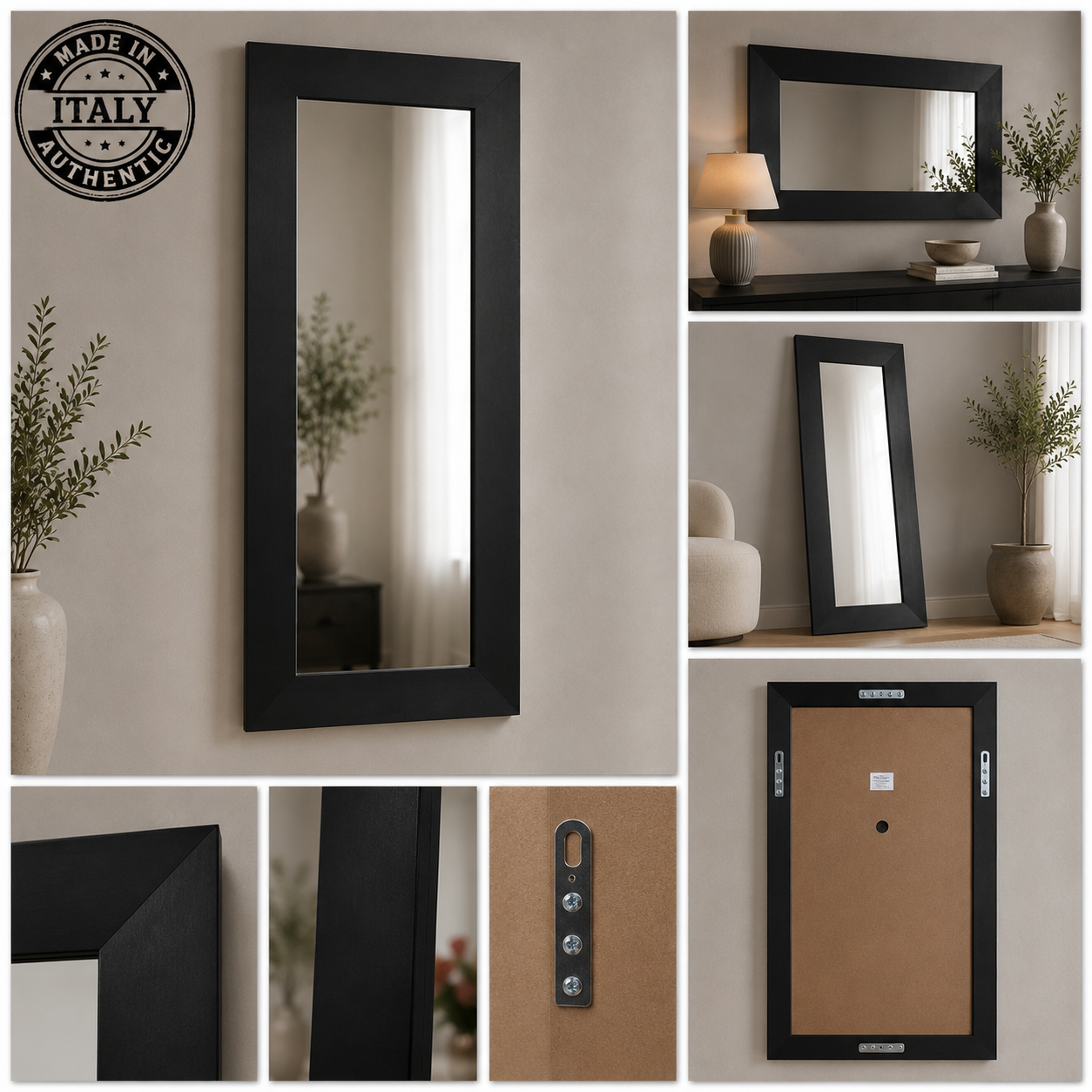 Barokspiegel® Made in Italy Mirror Romano Black