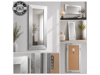 Barokspiegel® Made in Italy Spiegel Romano Hellles Silber