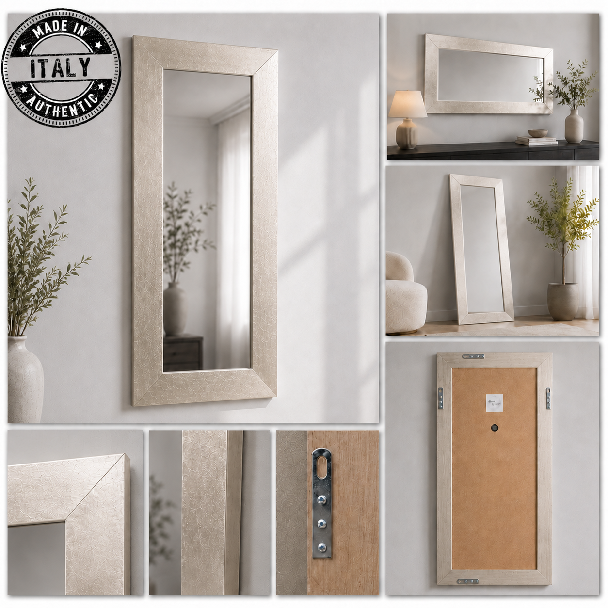 Barokspiegel® Made in Italy Spiegel Romano Zilver