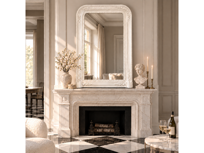 Barokspiegel® Made in Italy Spiegel Romeo Wit