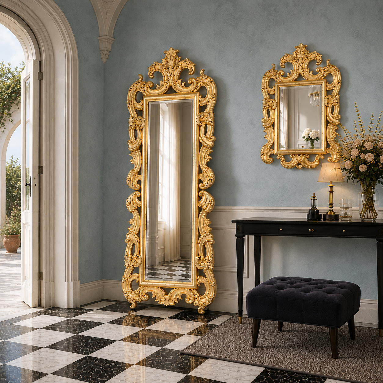 Barokspiegel® Made in Italy Spiegel Quirino Gold