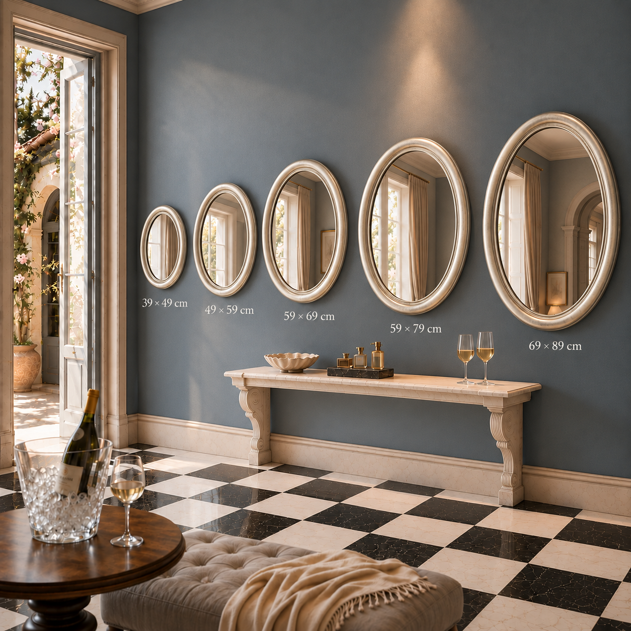 Barokspiegel® Made in Italy Mirror Benedetta Silver