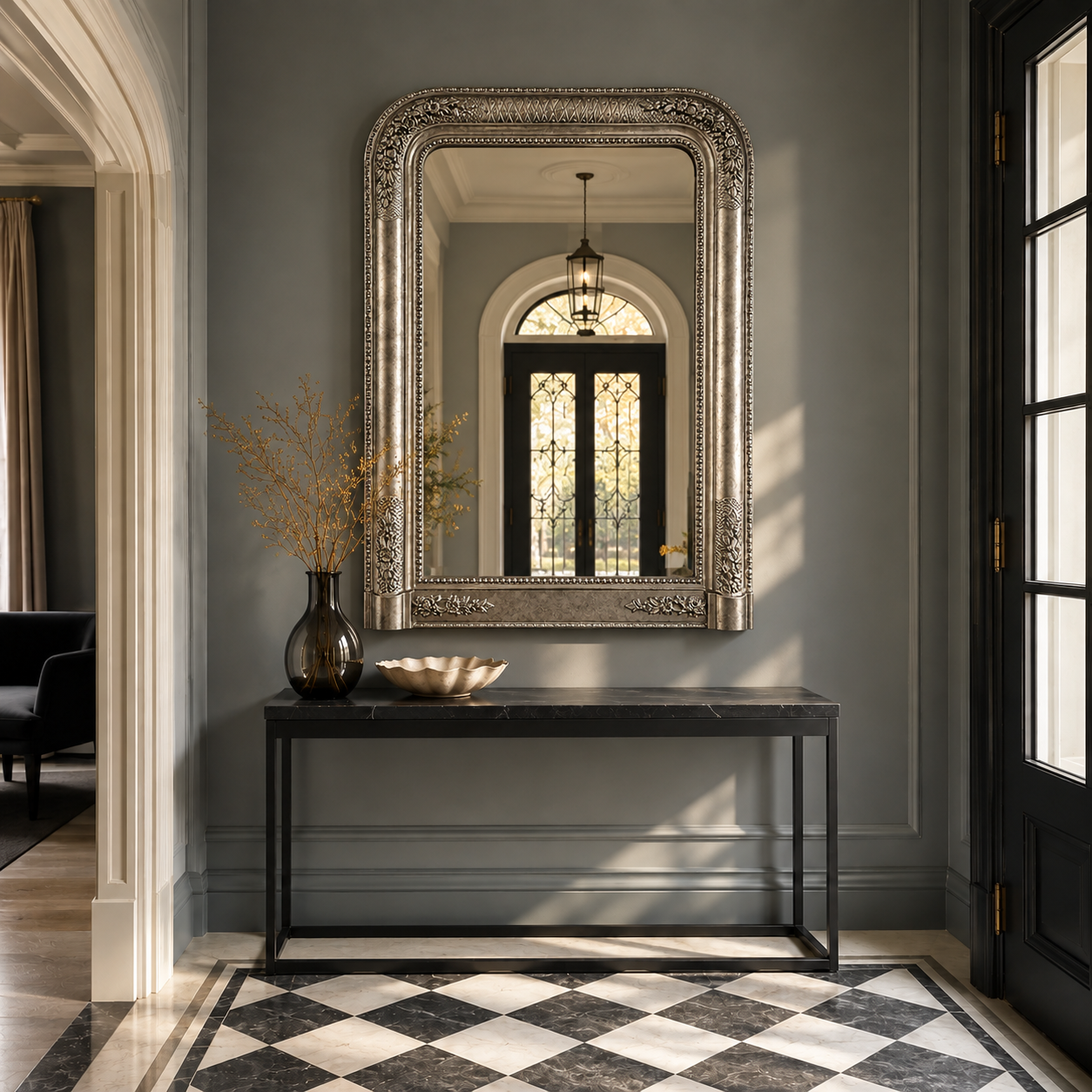 Barokspiegel® Made in Italy Mirror Romeo Antiquesilver