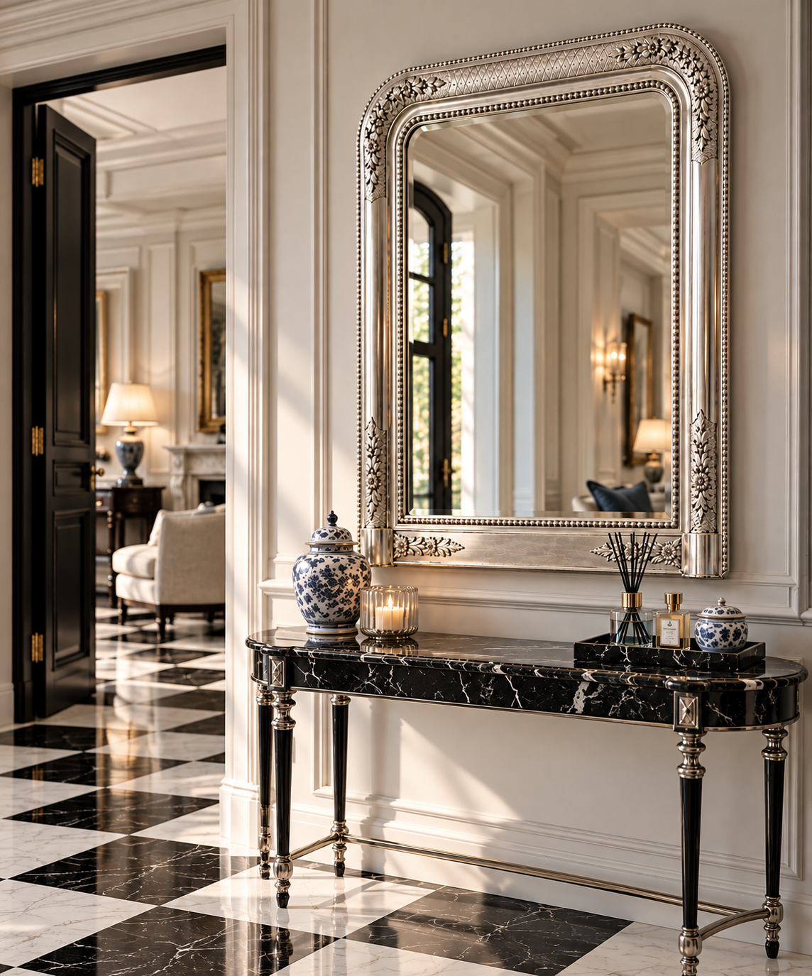 Barokspiegel® Made in Italy Mirror Romeo Silver