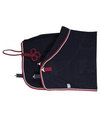 Greenfield Selection Fleece rug - navy/burgundy-white