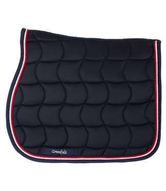 Greenfield Selection Saddle pad – navy/navy-white/red