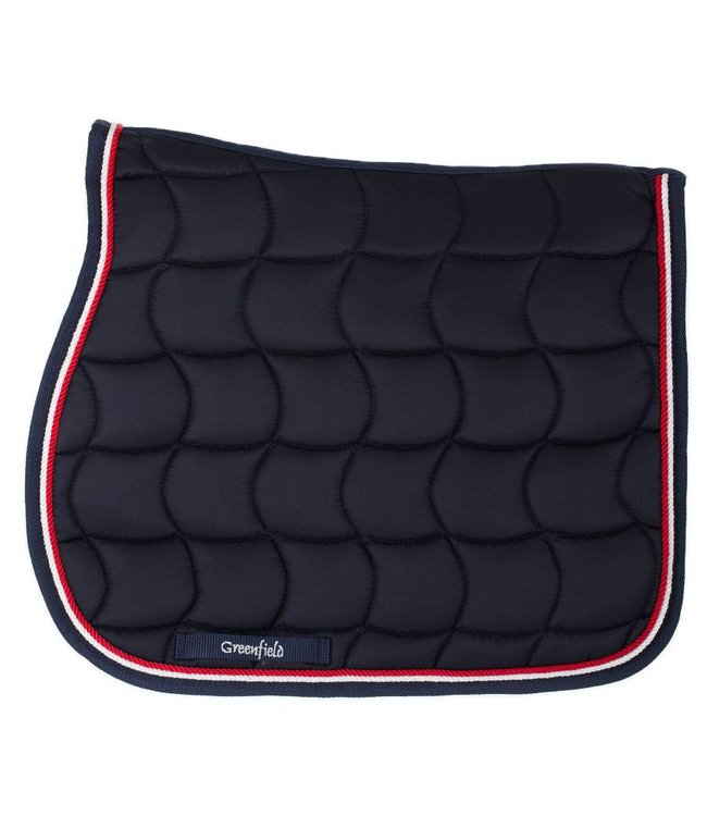 Saddle pad – navy/navy-white/red