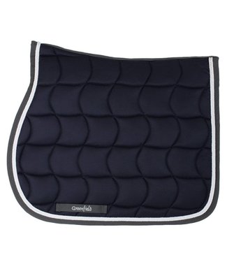 Greenfield Selection Saddle pad – navy/grey-white/white