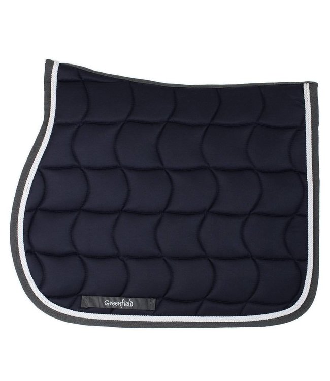 Saddle pad – navy/grey-white/white