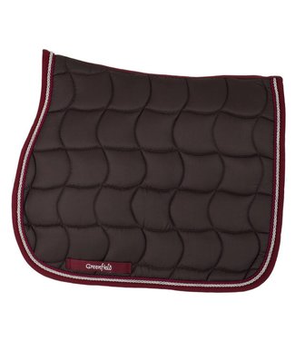 Greenfield Selection Saddle pad – grey/burgundy-silvergrey/burgundy