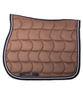 Greenfield Selection Saddle pad – caramel/navy-beige/navy