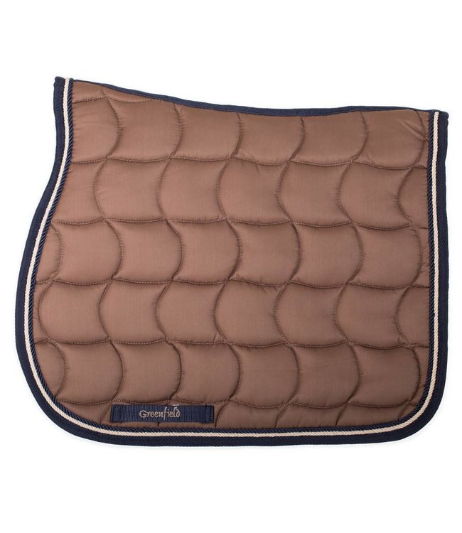 Saddle pad – caramel/navy-beige/navy